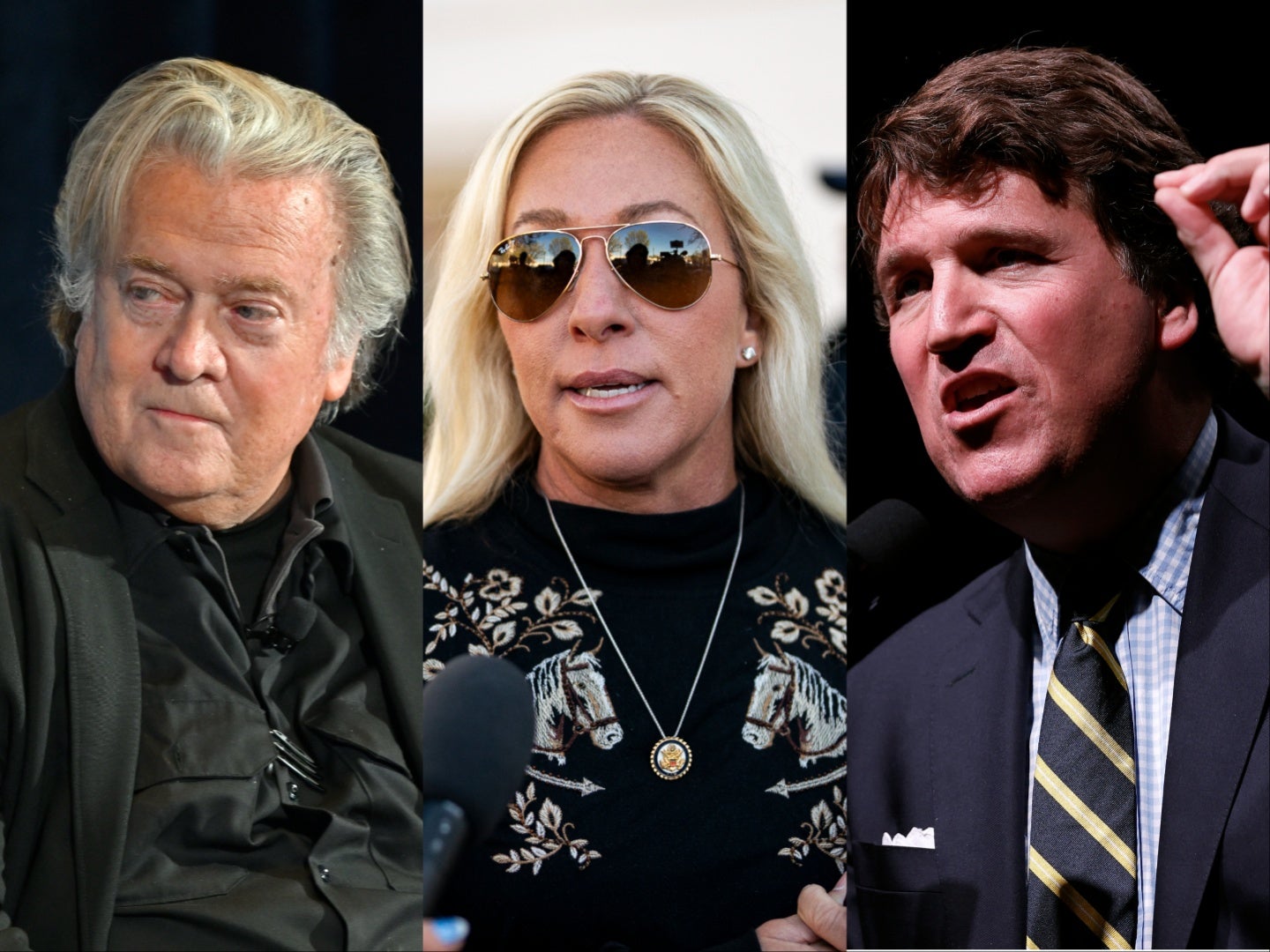 Steve Bannon, Marjorie Taylor Greene and Tucker Carlson have always been big Trump supporters — but they are beginning to question his support for Israel after the Iran strikes