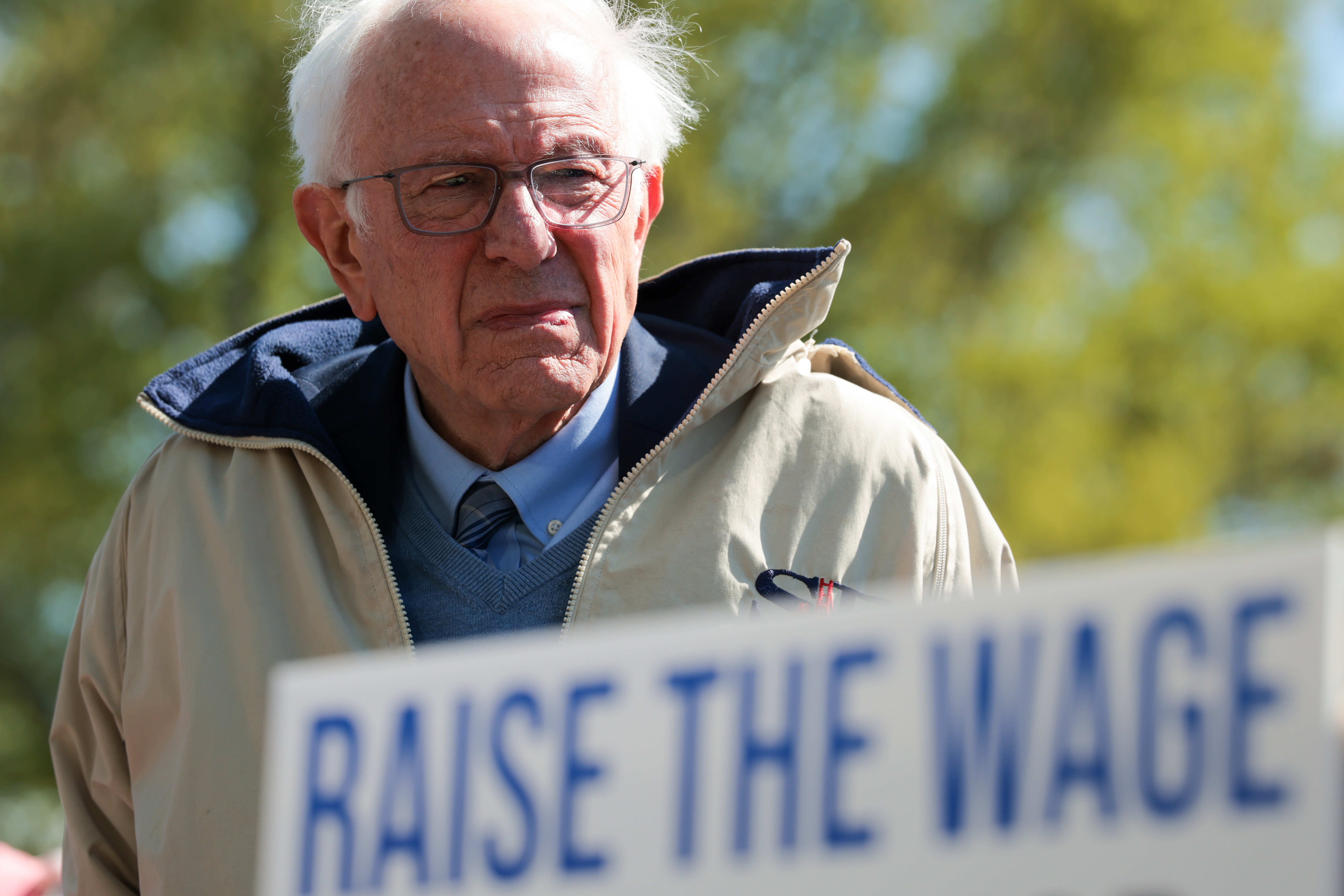 During his interview, Sanders repeatedly referred to the $7 minimum wage as “insane”