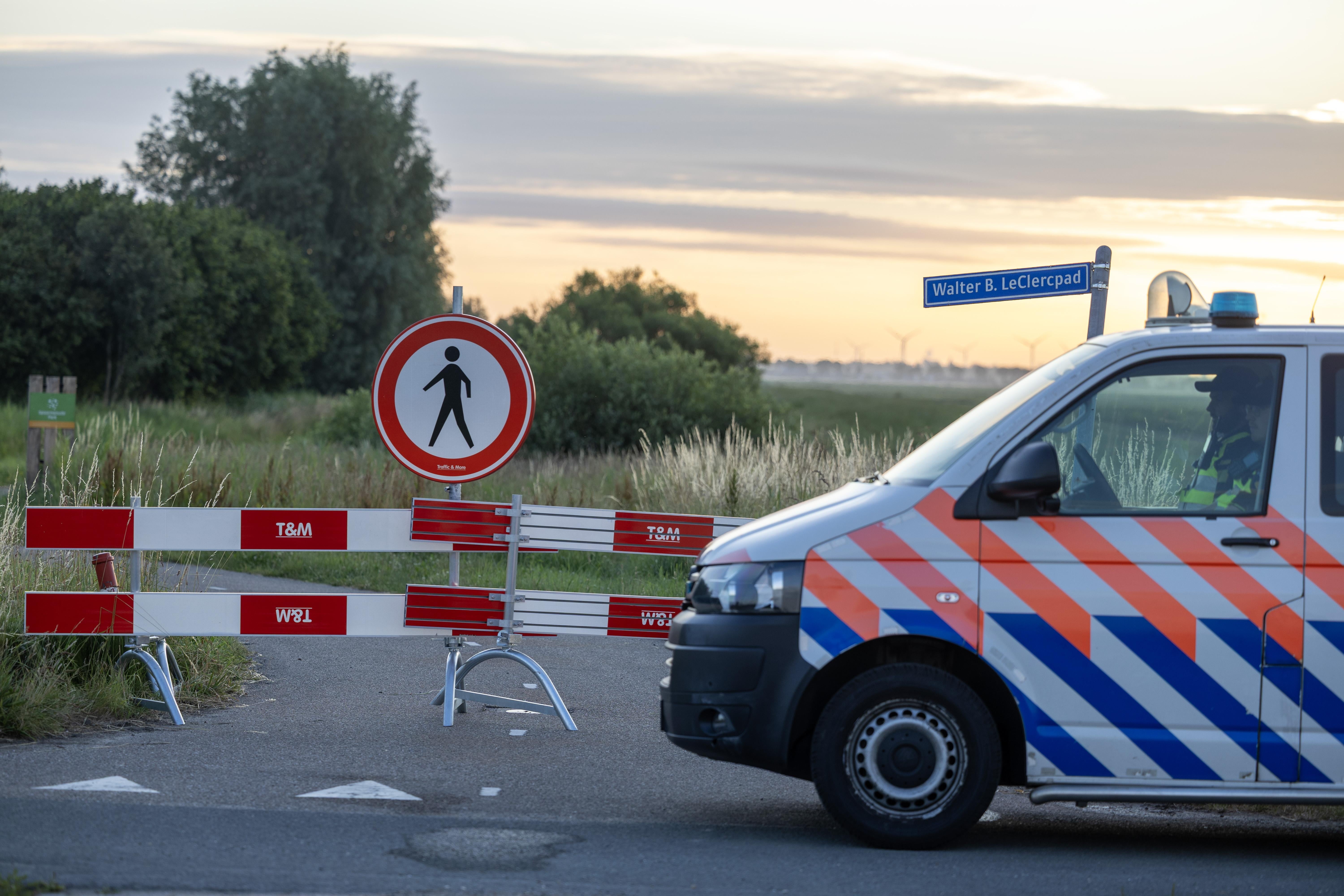 Road closures in the area around Polderbaan due to the Nato Summit near Amsterdam Airport Schiphol in Haarlemmermeer in the Netherlands
