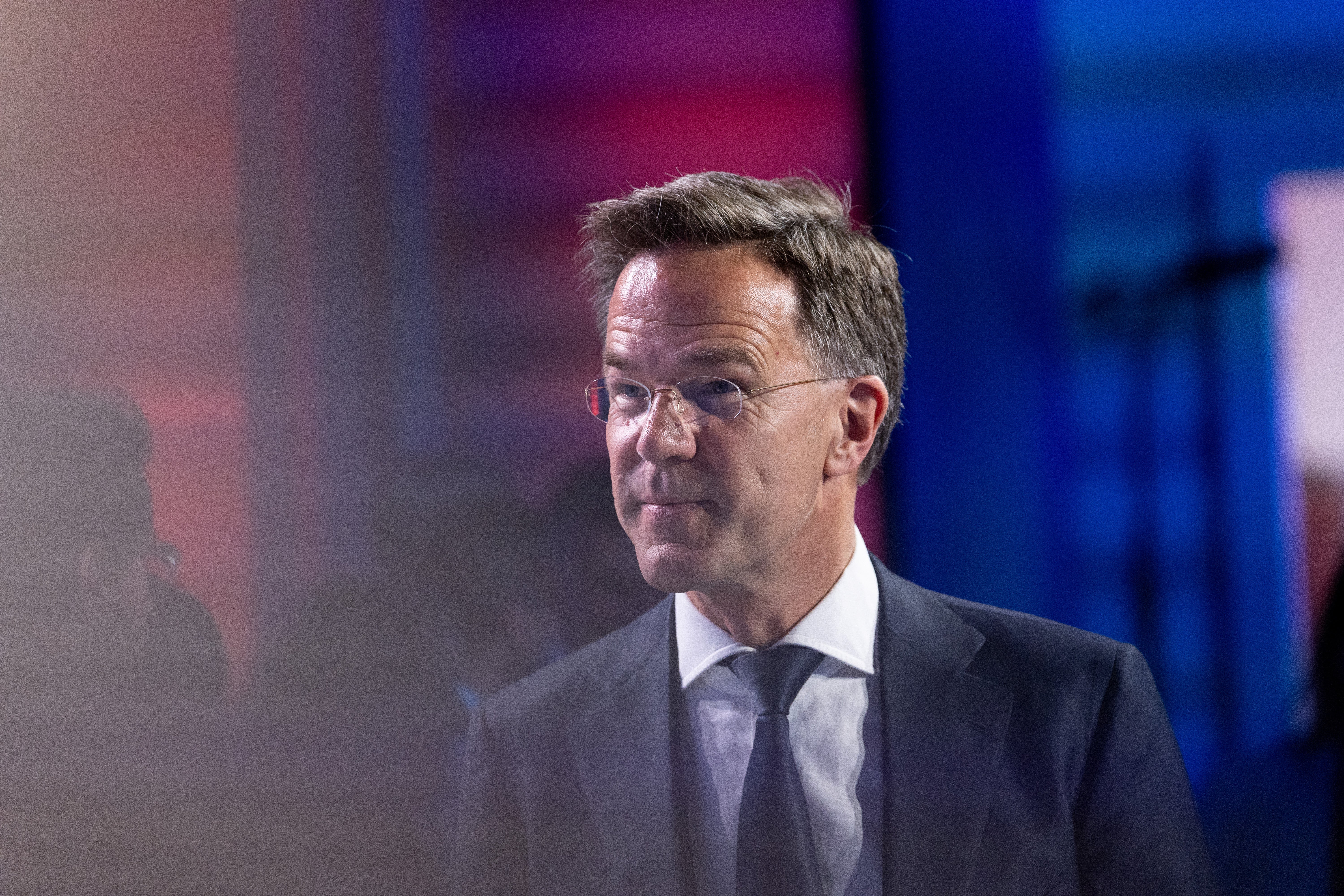 Nato secretary general Mark Rutte arrives for the Nato World Forum in The Hague, Netherlands, on 23 June 2025