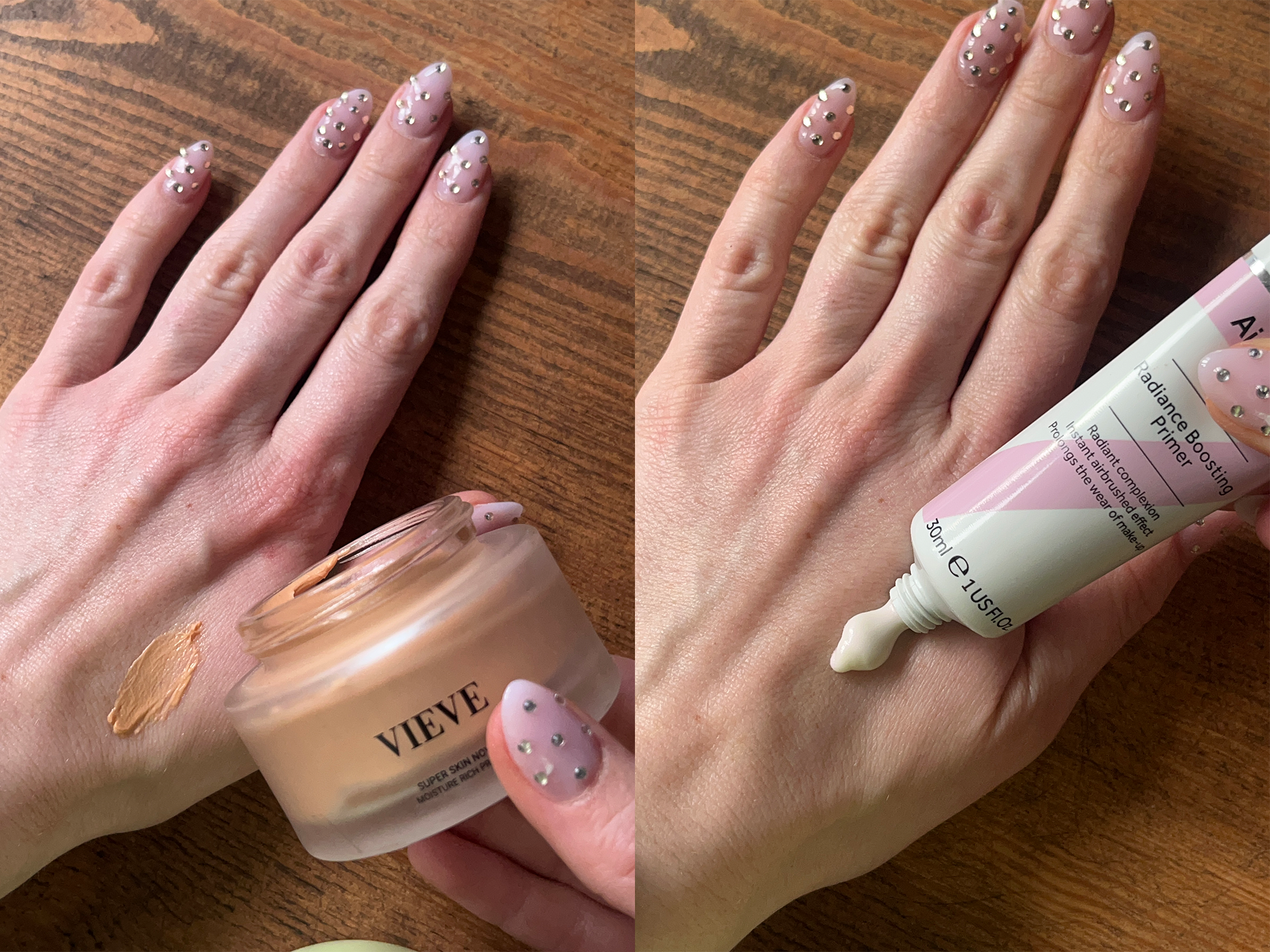I tested each one with and without a setting product