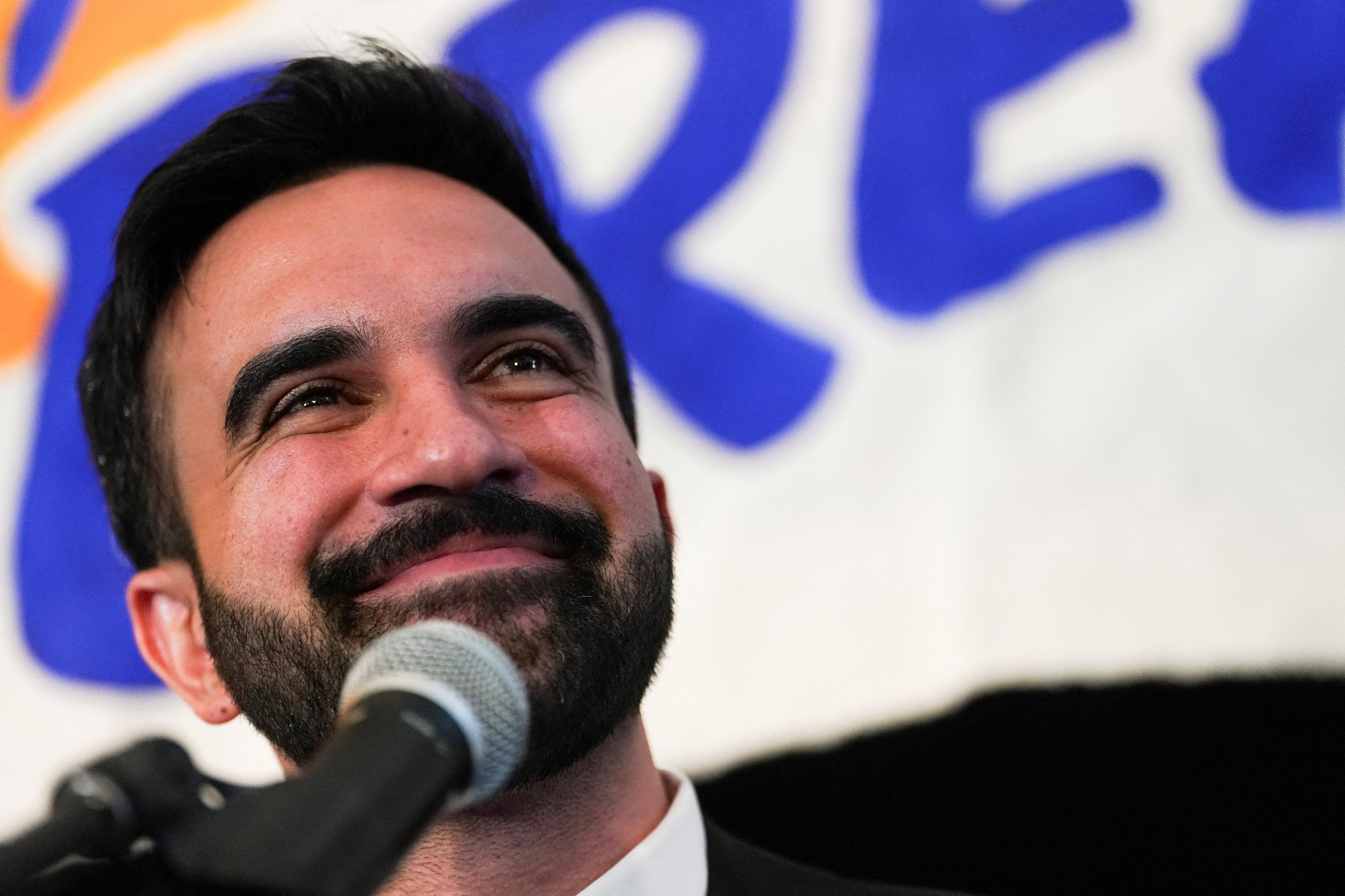 New York City mayoral candidate Zohran Mamdani speaks at a watch party on primary election night on June 25 2025