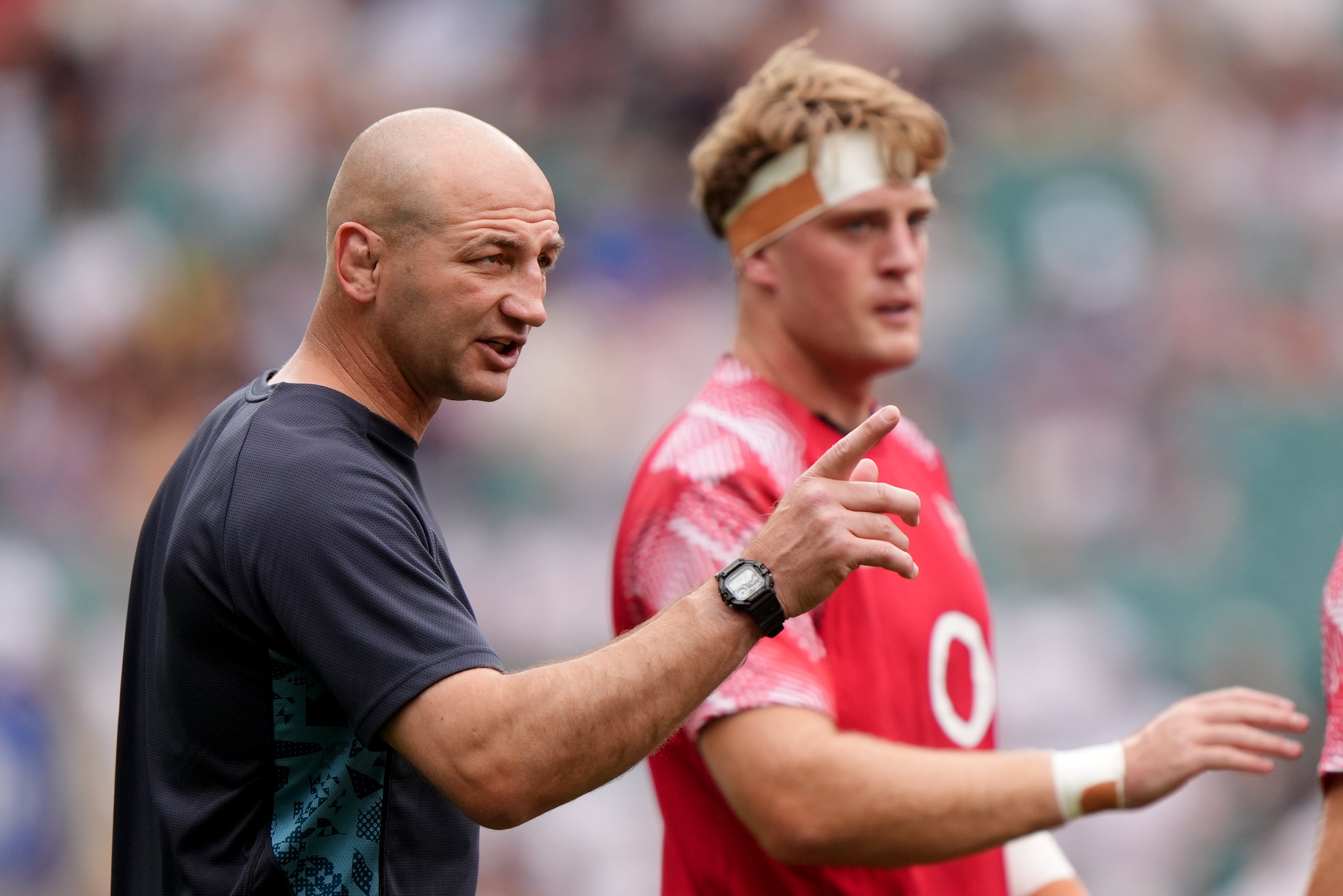Steve Borthwick assistiu seu XV da Inglaterra perdido no Allianz Stadium, Twickenham