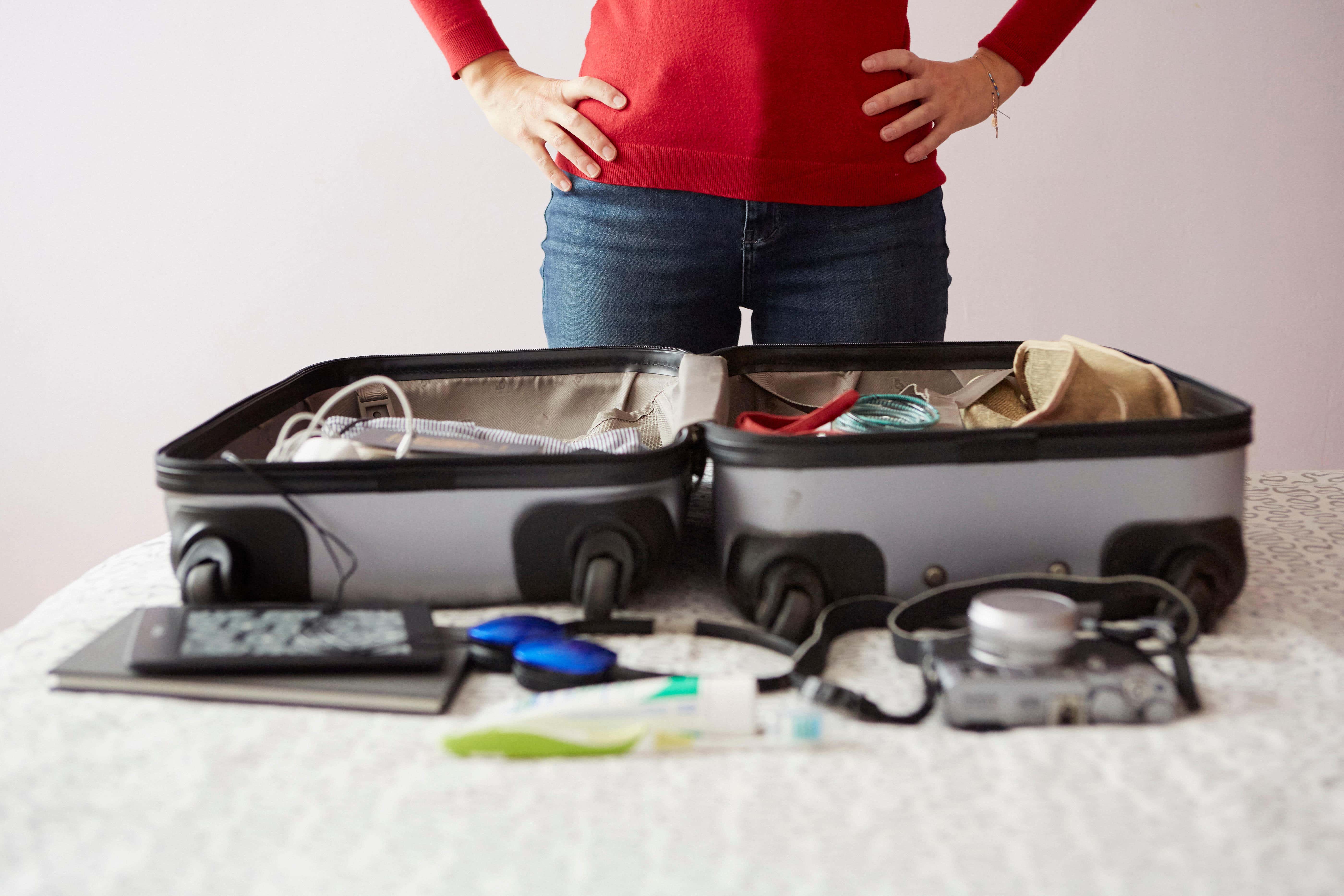 Try rolling clothes firmly, use packaging cubes and take advantage of each nook and short inside your luggage