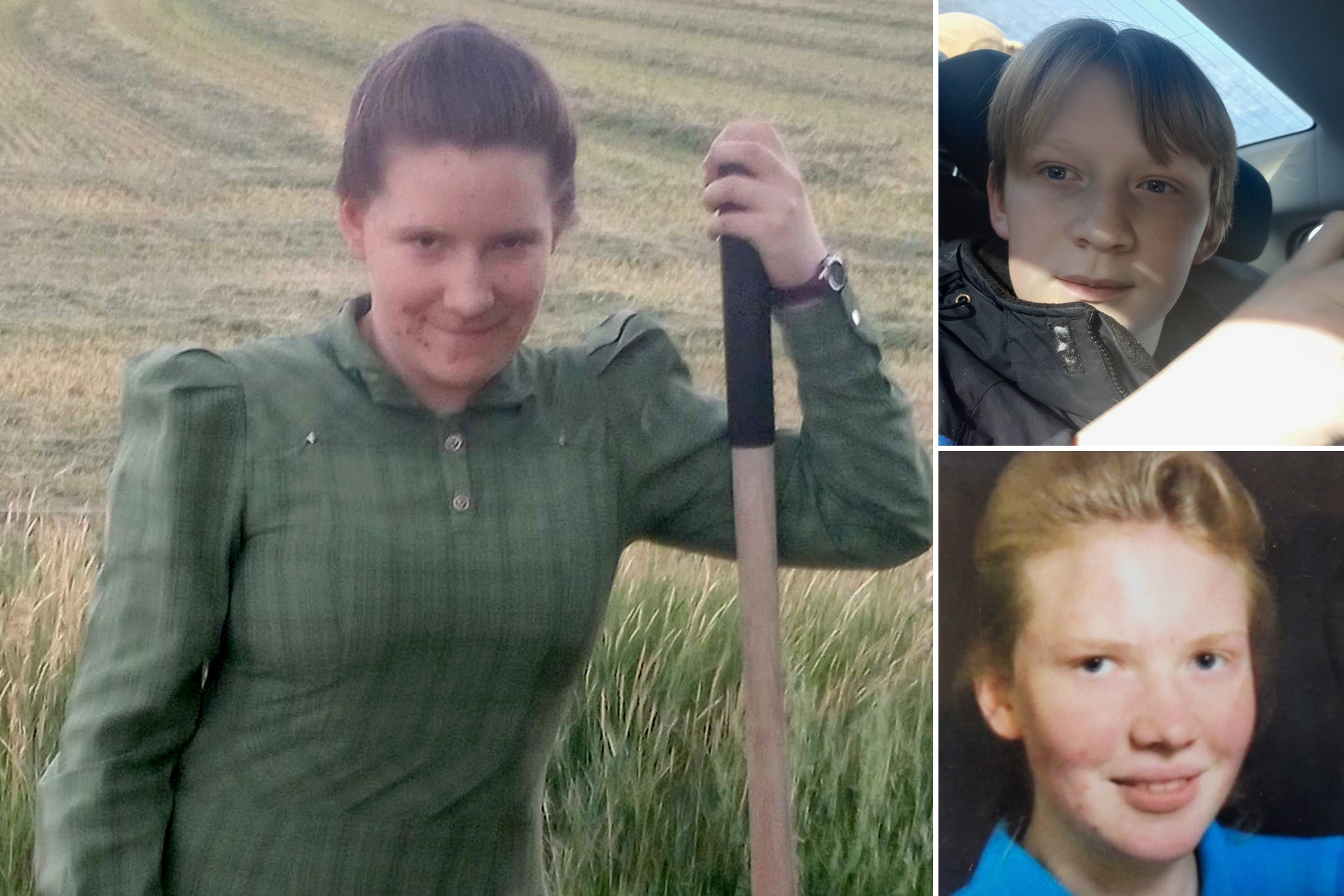 <p>Rachelle Fischer, 15, and Allen Fischer, 13, vanaished on Sunday. Their sister, Elintra Dee Fischer, (bottom left) vanished in 2023</p>