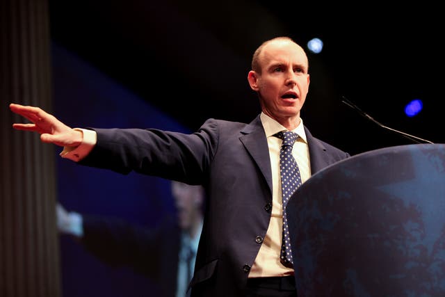 <p>Daniel Hannan predicted that, nine years after the Brexit vote, ‘fuel bills have tumbled’ and there’s ‘shale oil and gas on tap’ </p>