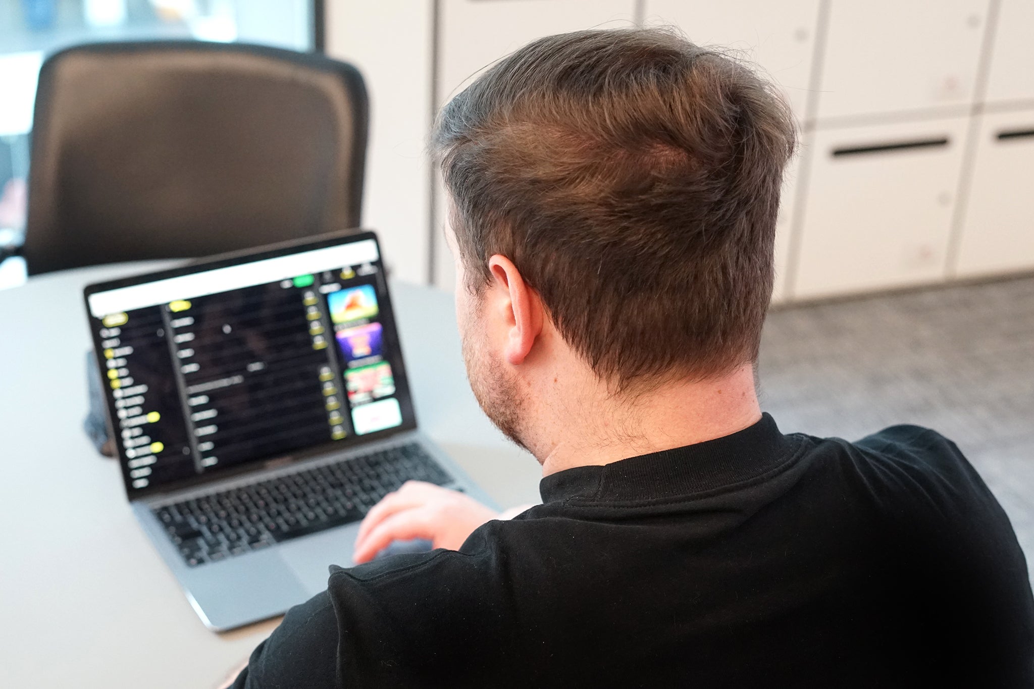 Our casino expert Chris Wilson during testing