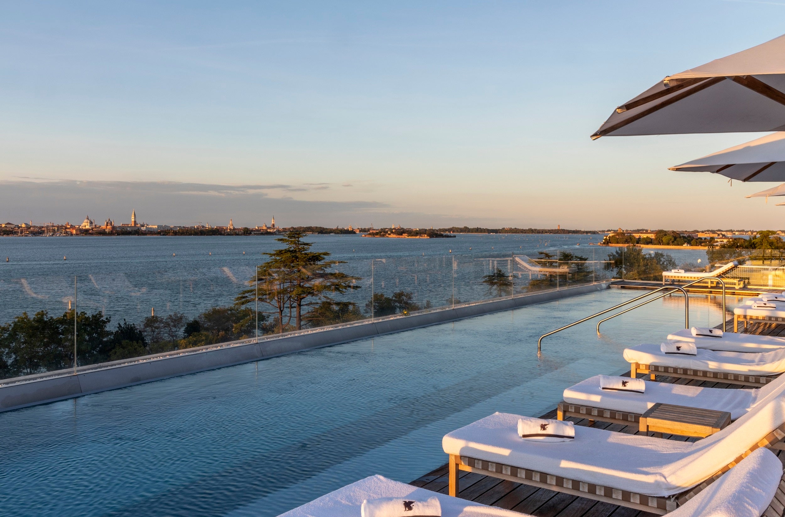 The Marriot sits on its own island in the southern lagoon in Venice