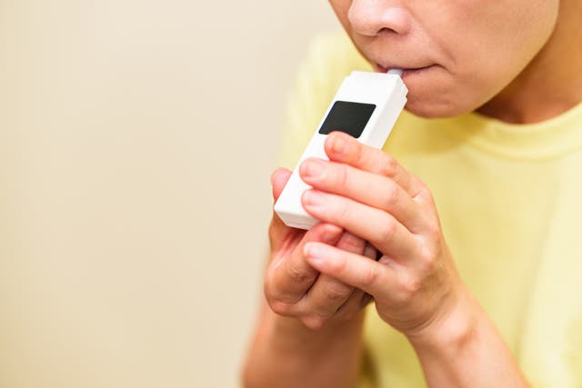 <p>Alcohol test for driving a car</p>