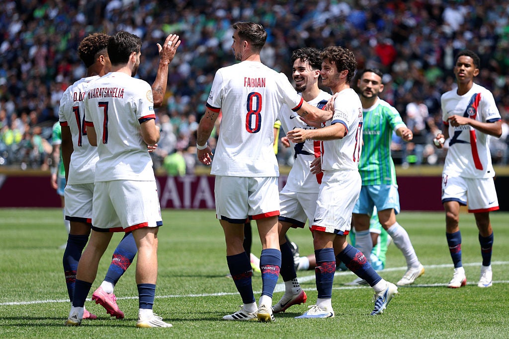 <p>PSG beat Seattle Sounders 2-0 to book their place in the last 16</p>