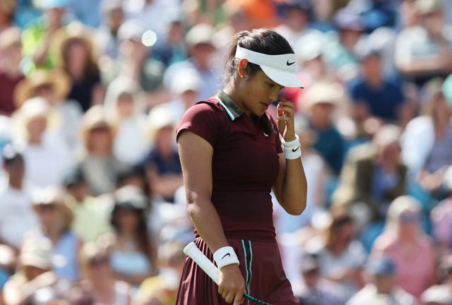 <p>Emma Raducanu produced a superb comeback but lost a tie break at Eastbourne</p>