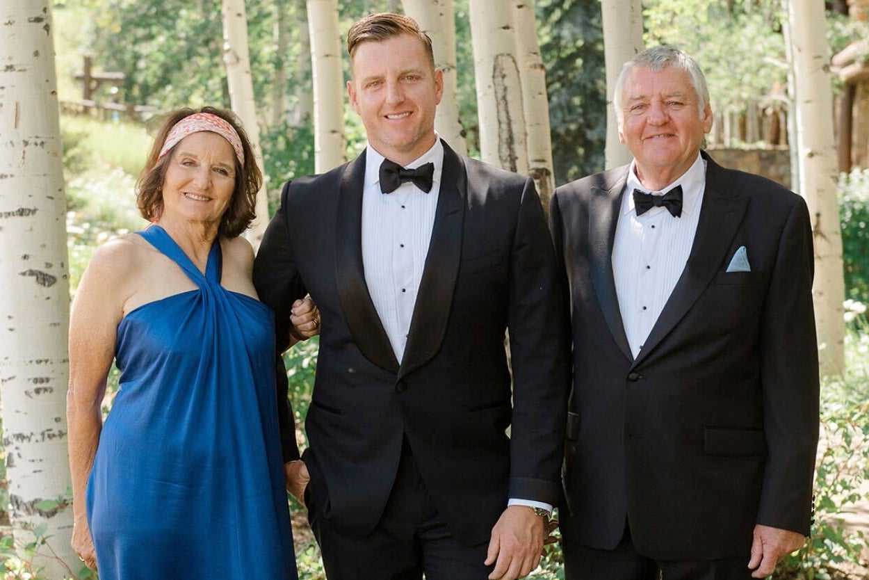 Doordash executive Josh Pickles, center, and his parents, Paula Bozinovich, left, and Terry Pickles, right, were among the eight passengers killed in a tragic Lake Tahoe boat disaster