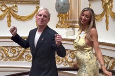 Sophie Habboo and Jamie Laing mock Meghan Markle and Prince Harry hospital twerk at Buckingham Palace