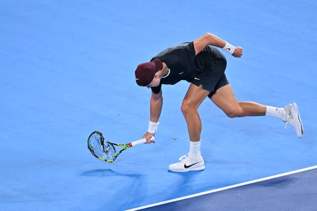 <p>Holger Rune's on-court frustration will be channelled to support a worthy cause</p>