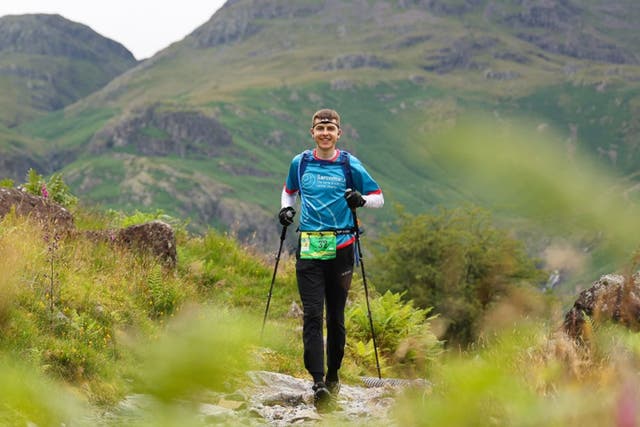 Student Sean Tilson, 21, hopes to raise £5,000 for the cancer charity Sarcoma UK (Sean Tilson/PA)