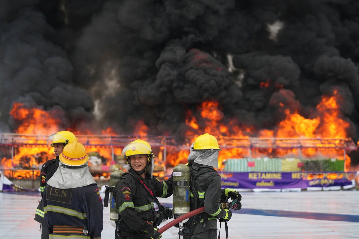 Myanmar burns confiscated drugs worth around $300 million