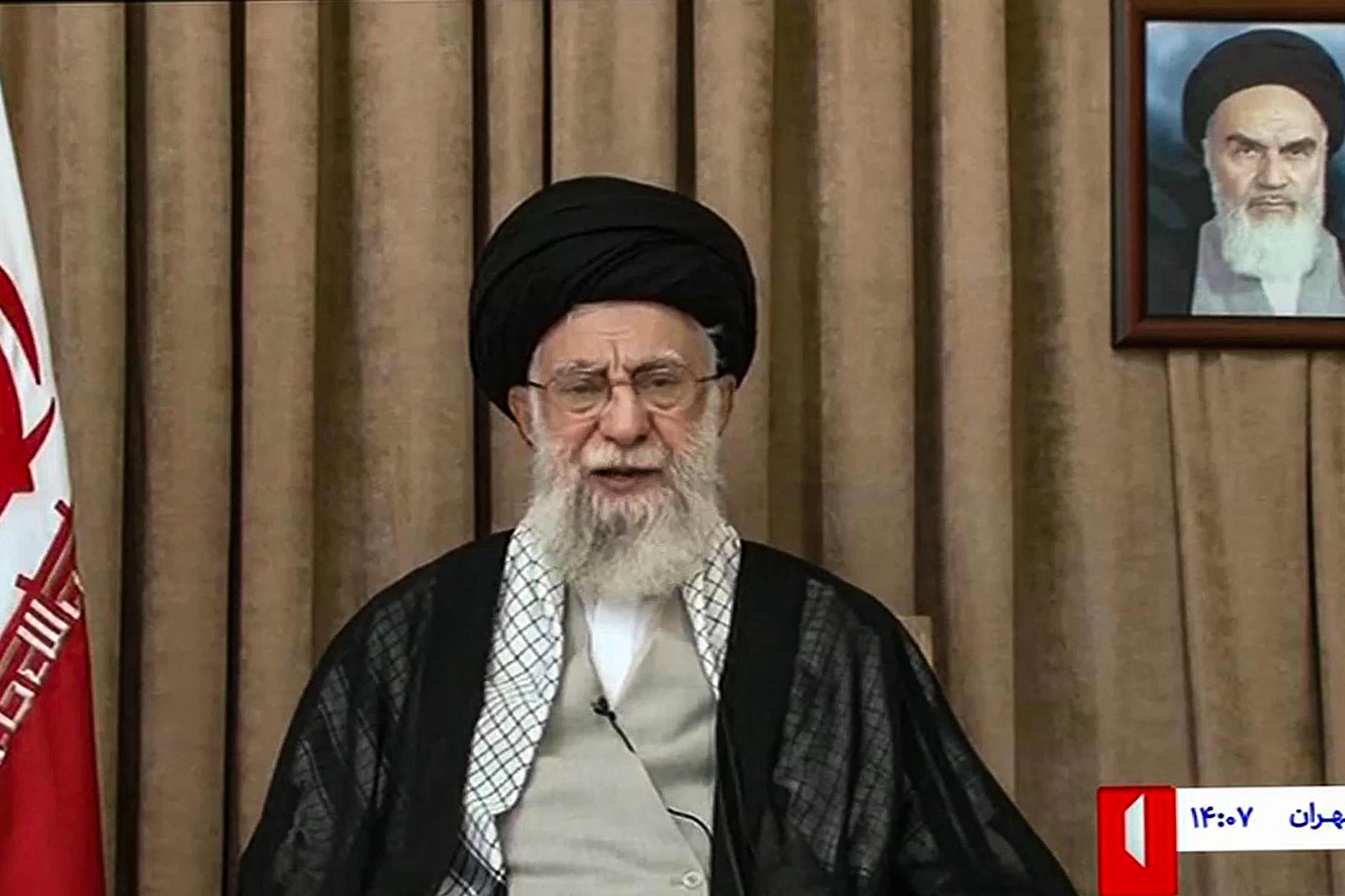 This image grab taken from footage broadcast by Iran's IRIB news on June 26, 2025, shows the Supreme Leader of the Islamic Republic Ayatollah Ali Khamenei addressing the nation