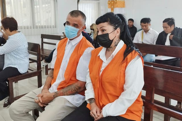 <p>British national Elliot James Shaw, left, and Argentine national Eleonora Gracia</p>