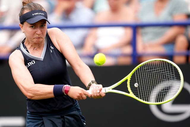 Barbora Krejcikova is awaiting the outcome of a scan (Adam Davy/PA)