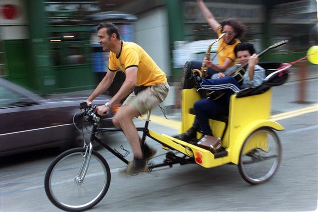 The rickshaws are common sights in London’s main tourist destinations (Stefan Rousseau/PA)