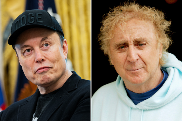 <p>Elon Musk (left) has regained ownership of Gene Wilder's (right) Bel-Air property</p>
