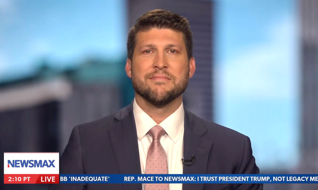 <p>Florida Attorney General James Uthmeier is interviewed on Newsmax about his state's forthcoming 'Alligator Alcatraz'</p>