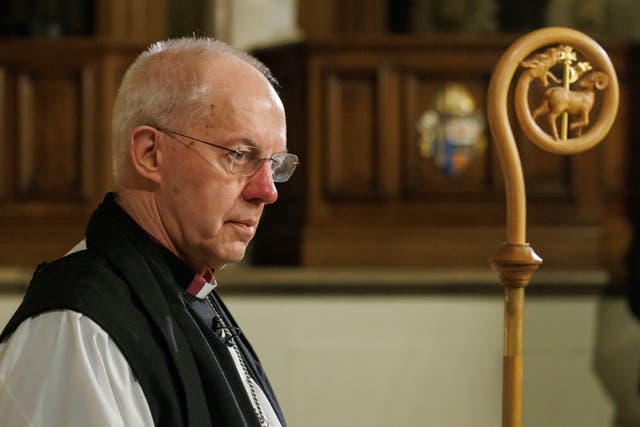 <p>Justin Welby resigned as archbishop of Canterbury in the wake of the John Smyth sexual abuse scandal (Neil Turner/Lambeth Palace/PA)</p>