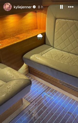 Kylie Jenner rushed from the party to a soaked water taxi