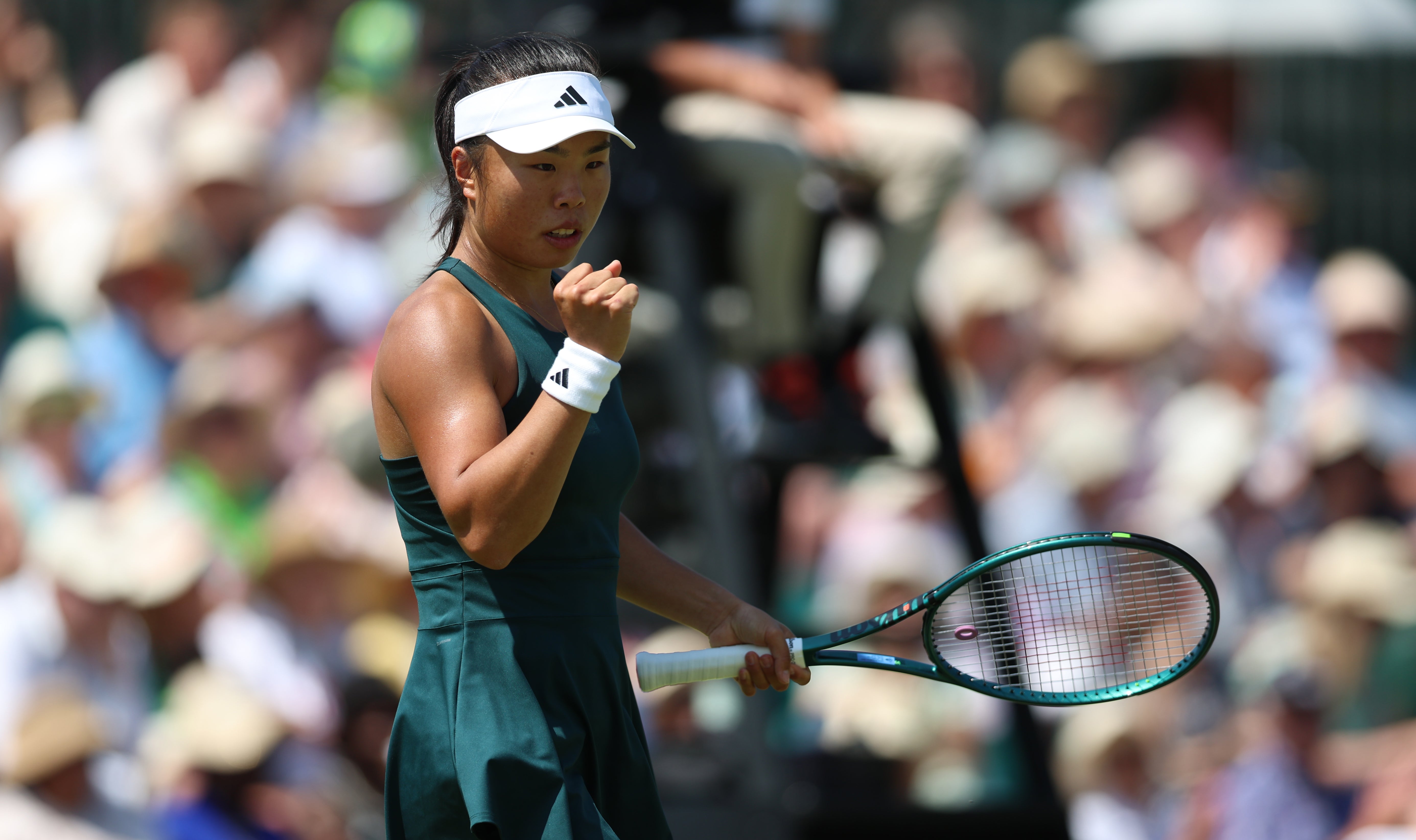 Mingge Xu in action at the Nottingham Open in June 2025