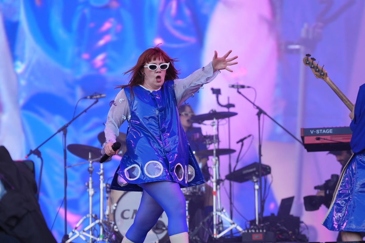 Glastonbury 2025 live: Irish pop star CMAT thrills on the Pyramid Stage ahead of The 1975’s headline set