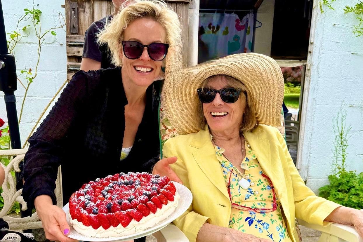 <p>Dame Esther Rantzen (right), celebrating her 85th birthday with her daughter Rebecca Wilcox </p>