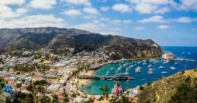 A medical helicopter crashed off Catalina Island, shown here, near Los Angeles, killing two people