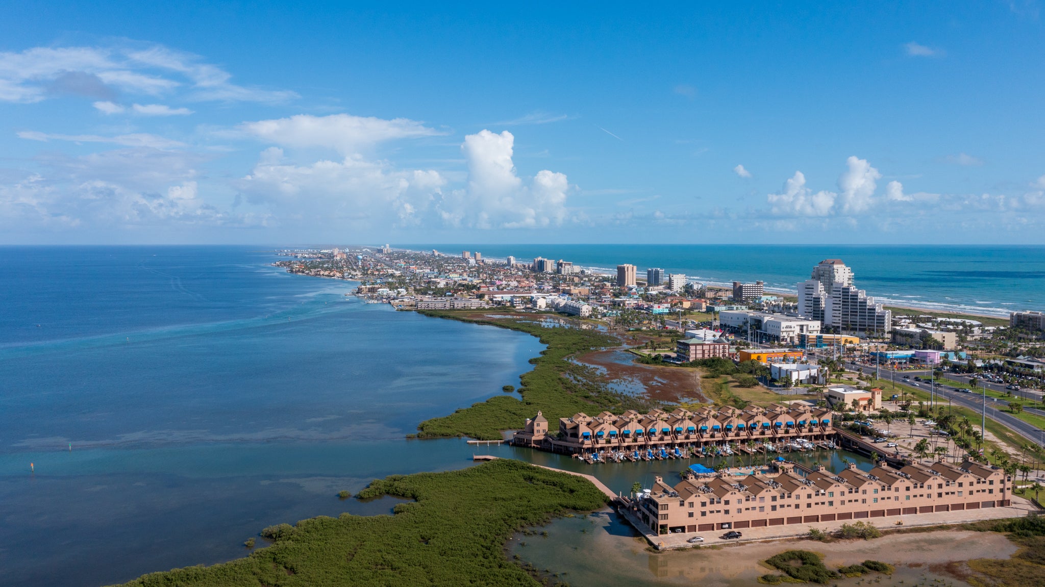 South Padre Island has miles of beaches and offers views of a SpaceX launch site