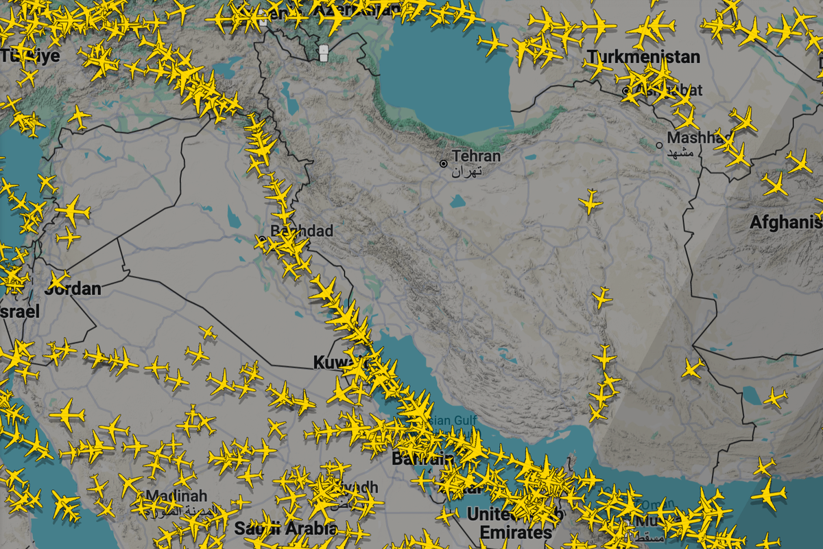 Flightpath shuffle: how conflict in the Middle East has reshaped air routes