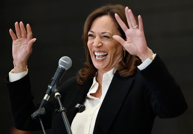 <p>Former Vice President Kamala Harris speaks at the State of the People POWER Tour opening ceremony on June 6, 2025, in Los Angeles, California</p>