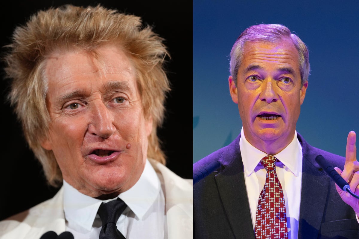 Rod Stewart tells people to ‘give Farage a chance’ ahead of Glastonbury Legends performance