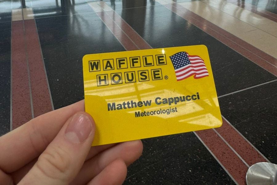 <p>Meteorologist Matthew Cappucci tweeted his Waffle House card, which TSA responded is not a federally recognized Real ID.</p>