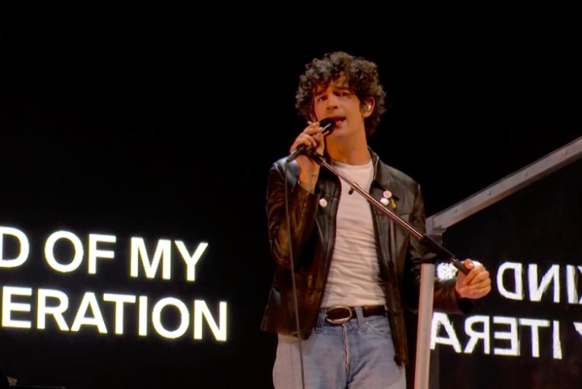Despite Matty Healy’s nerves, The 1975 are at the height of their powers for their Glastonbury headline set