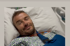 David Beckham in hospital with wife Victoria by his bedside: ‘Get well soon’