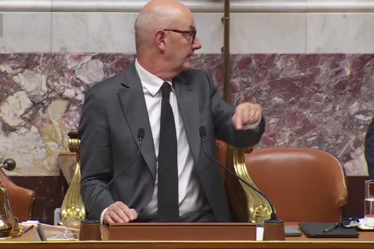 France’s prime minister’s speech interrupted by parliament leak as torrential storms batter Paris