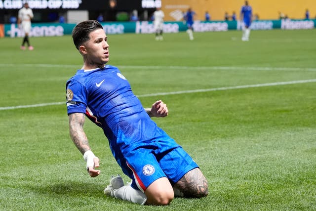 Enzo Fernandez is starting to look at home at Chelsea (Brynn Anderson/AP)