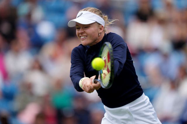 Harriet Dart narrowly lost against Barbora Krejcikova in Eastbourne (Bradley Collyer/PA)