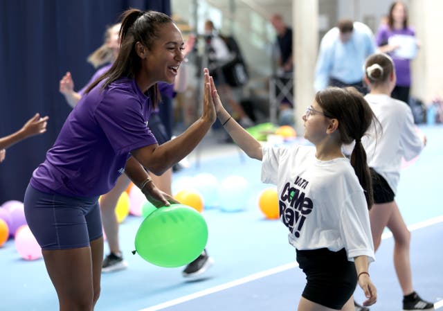<p>Heather Watson attended the WTA Come Play event</p>