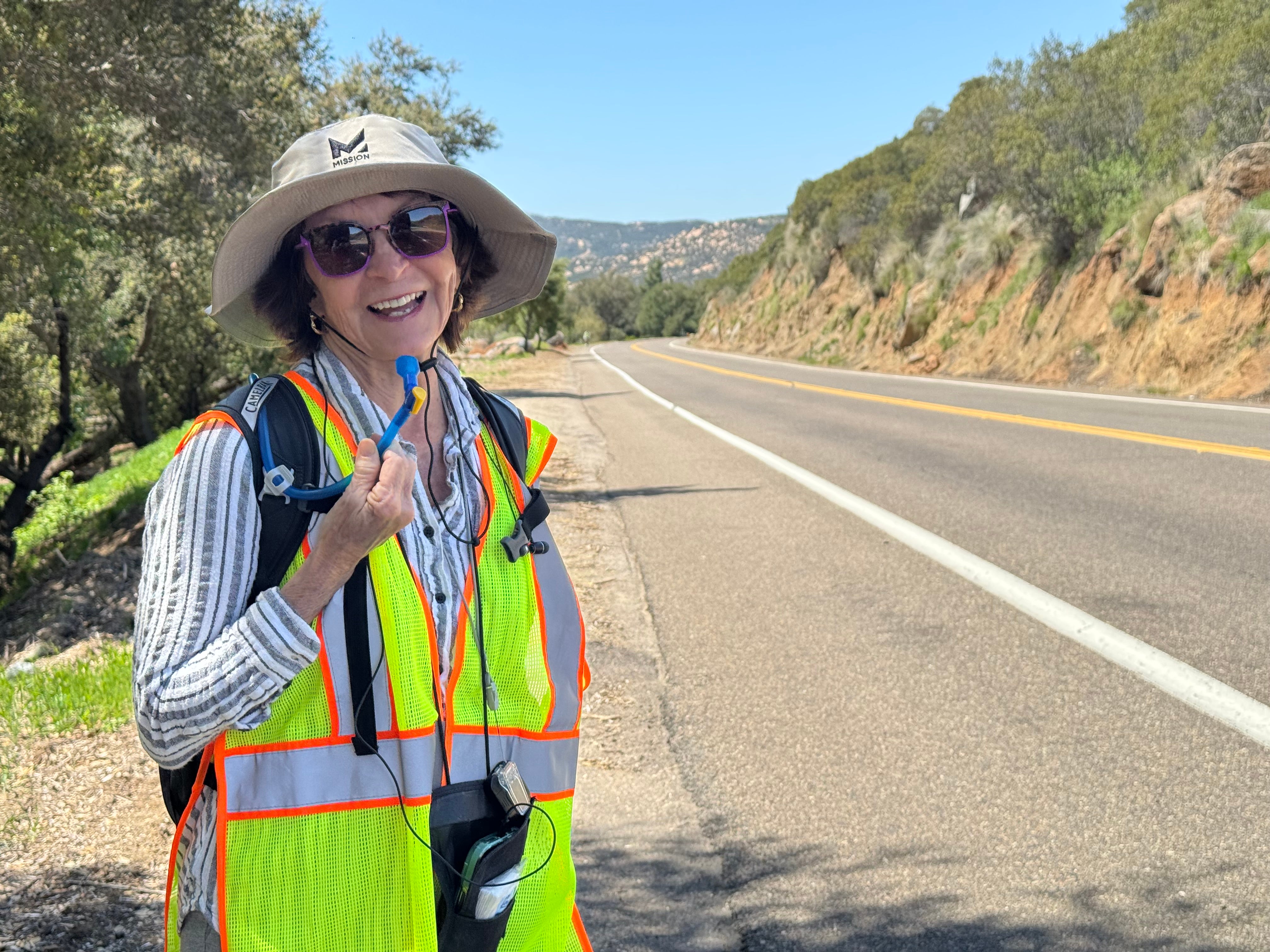 Judy Benjamin is walking across the United States to raise awareness for Alzheimer's disease