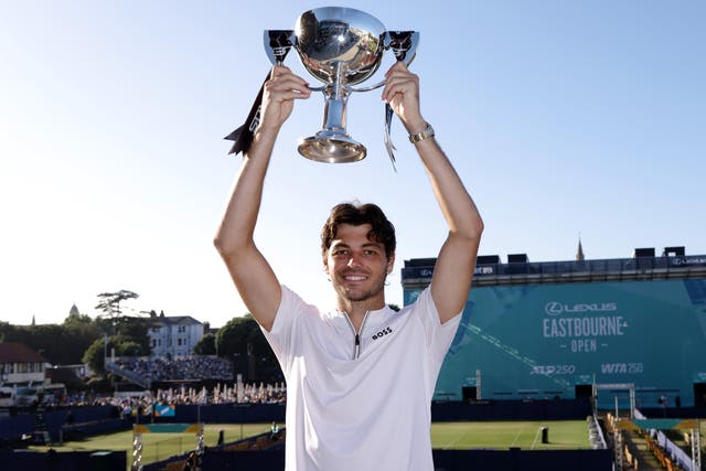 <p>Taylor Fritz secured his third title in Eastbourne</p>