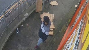 Moment man walks away after stabbing wife as she pushed baby in pram