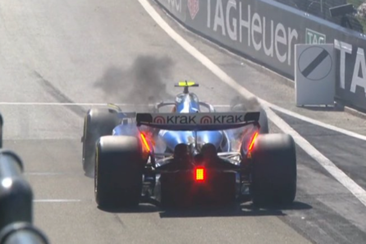 Carlos Sainz’s car catches fire in carnage at start of Austrian Grand Prix