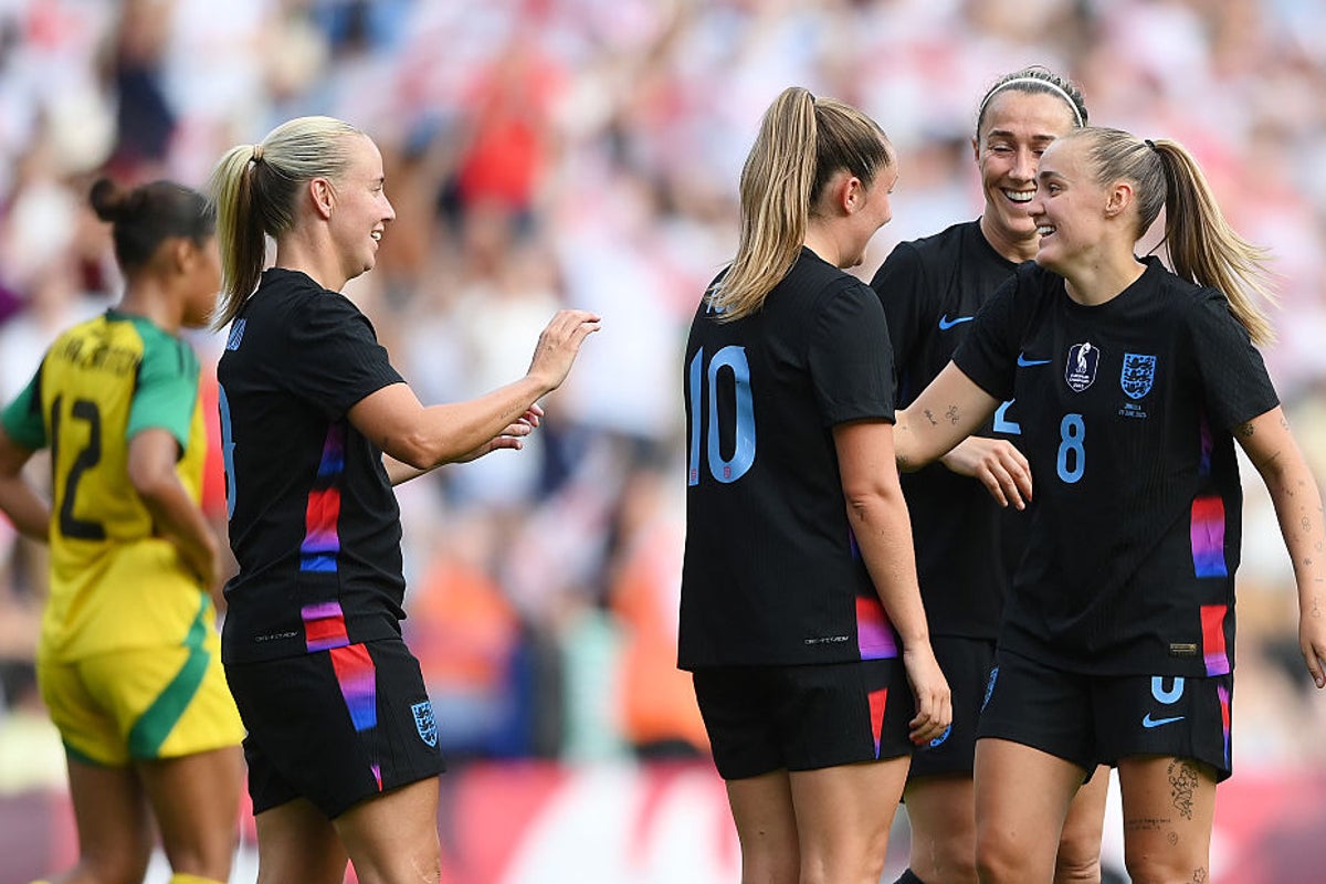 England v Jamaica live: Result from Euro 2025 send-off as Lionesses enjoy big win