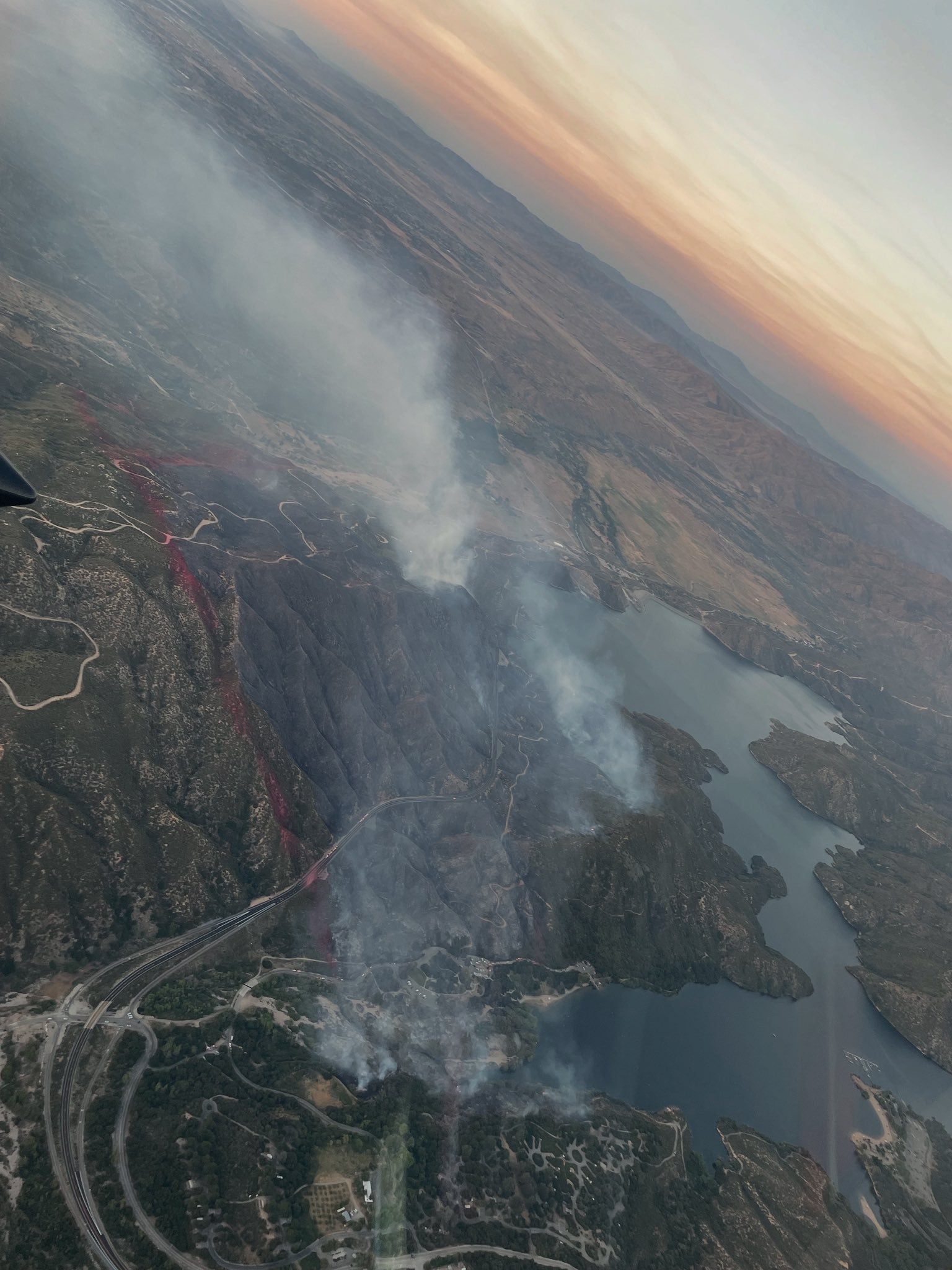 Fire was 10 percent contained and no longer making forward progress as of Sunday afternoon