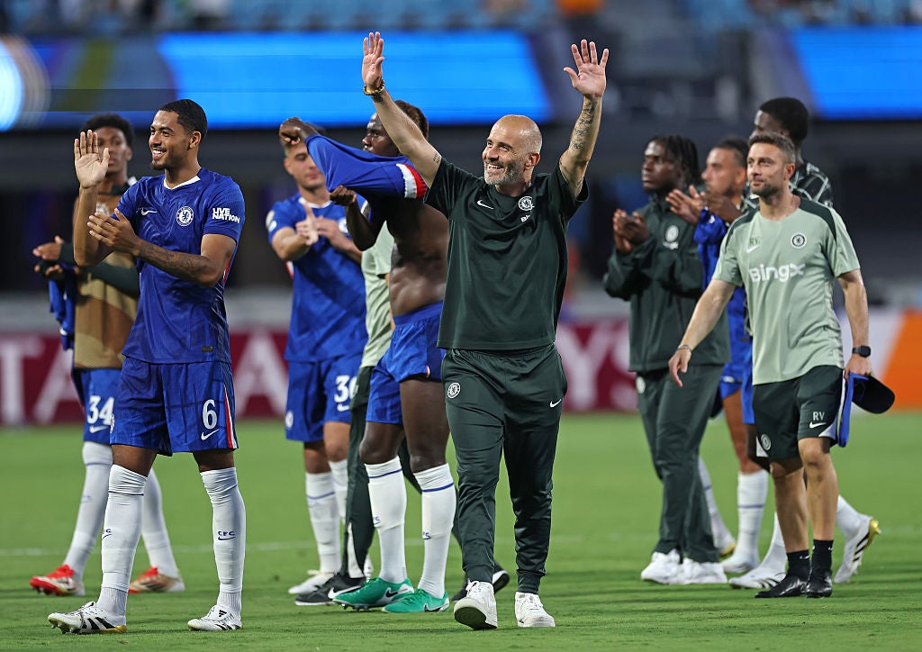 O chefe do Chelsea, Enzo Meryska, comemora depois de todo o período